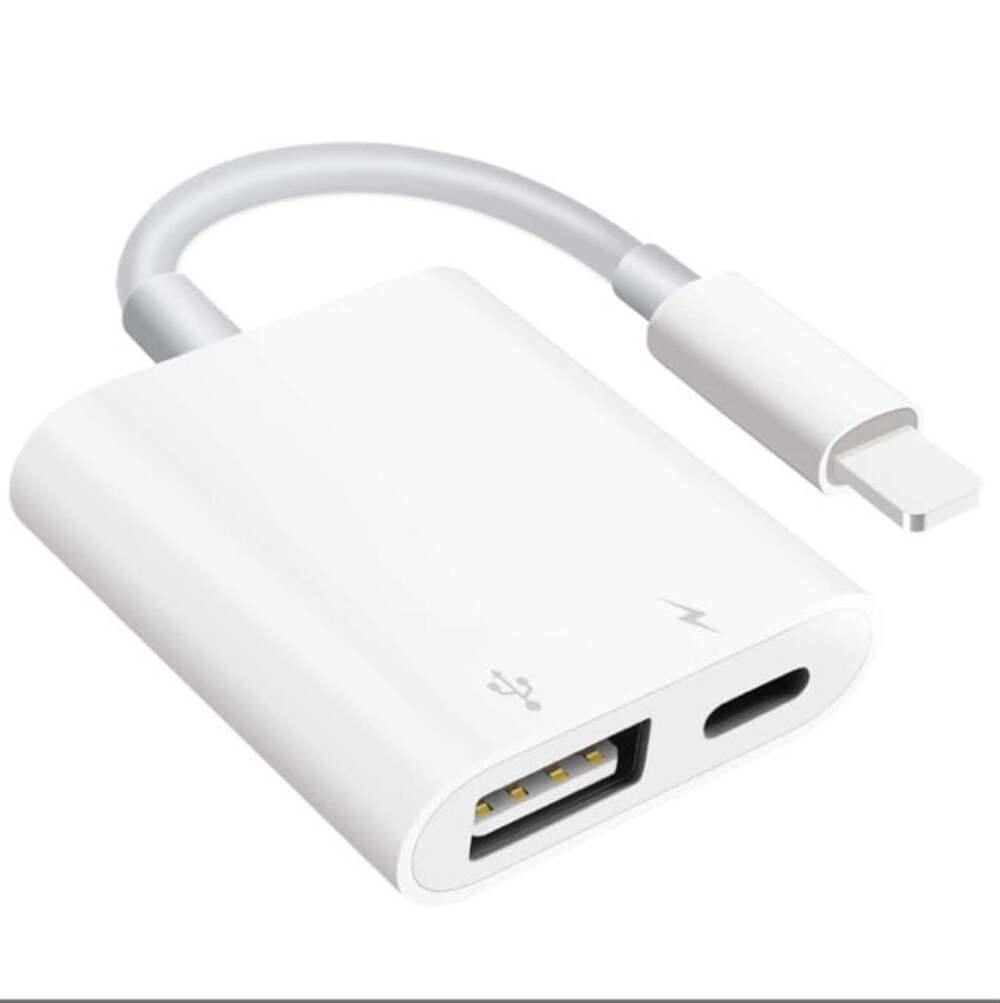Lightning to USB Camera Adapter with Charging Port - Picture 2 of 5